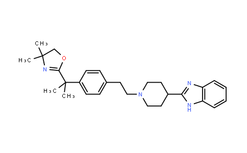 2-(1-(4-(2-(4,4-dimethyl-4,5-dihydrooxazol-2-yl)propan- 2-yl)phenethyl)piperidin-4-yl)-1H-benzo[d]imidazole