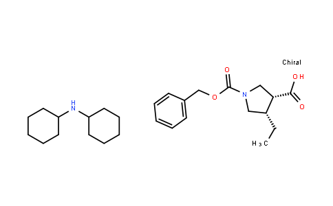 (3R,4S)-1-((benzyloxy)carbonyl)-4-ethylpyrrolidine-3-carboxylic acid Dicyclohexylamine Salt