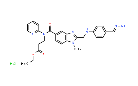 N-[[2-[[[4-(Aminoiminomethyl)phenyl]amino]methyl]-1-methyl-1H-benzimidazol-5-yl]carbonyl]-N-(2-pyridinyl)-beta-alanine ethyl ester hydrochloride