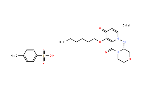 AP10351 | 2136287-68-6 | (12aR)-7-(hexyloxy)-3,4,12,12a-tetrahydro-1H-[1,4]Oxazino[3,4-c]pyrido[2,1-f][1,2,4]triazine-6,8-dione 4-methylbenzenesulfonate