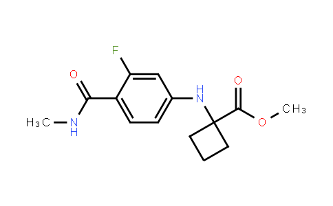 Methyl 1-((3-fluoro-4-(methylcarbamoyl)phenyl)amino) cyclobutanecarboxylate