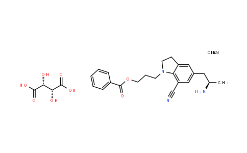 5-[(2R)-2-Aminopropyl]-1-[3-(benzoyloxy)propyl]-2,3-dihydro-1H-indole-7-carbonitrile (2R,3R)-2,3-dihydroxybutanedioate