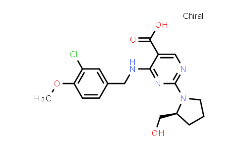 4-[[(3-Chloro-4-methoxyphenyl)methyl]amino]-2-[(2S)-2-(hydroxymethyl)-1-pyrrolidinyl]-5-pyrimidinecarboxylic acid