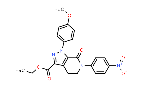 AP10470 | 536759-91-8 | 4,5,6,7-Tetrahydro-1-(4-methoxyphenyl)-6-(4-nitrophenyl)-7-oxo-1H-pyrazolo[3,4-c]pyridine-3-carboxylic acid ethyl ester