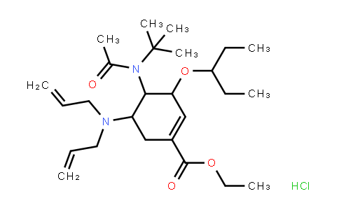 AP00526 | 651324-08-2 | (3R,4R,5S)-4-N-Acetyl(1,1-dimethylethyl)amino-5-N,N-diallylamino-3-(1-ethylpropoxy)-1-cyclohexene-1-carboxylic acid ethyl ester monohydrochloride