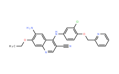 6-amino-4-(3-chloro-4-(pyridin-2-ylmethoxy)phenylamino)-7-ethoxyquinoline-3-carbonitrile