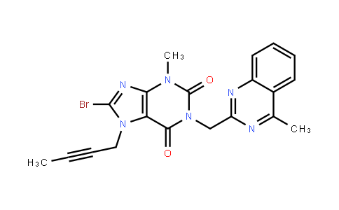 AP00559 | 853029-57-9 | 8-Bromo-7-but-2-ynyl-3-methyl-1-(4-methyl-quinazolin-2-ylmethyl)-3,7-dihydro-purine-2,6-dione