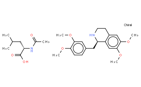 R-tetrahydropapaverine-N-acetyl-L-leucinate