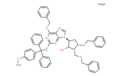 AP00072 | 142217-78-5  | (2R,3S,5S)-3-(Benzyloxy)-5-[2-[[(4-methoxyphenyl)diphenylmethyl]amino]-6-(phenylmethoxy)-9H-purin-9-yl]-2-(benzyloxymethyl)cyclopentanol