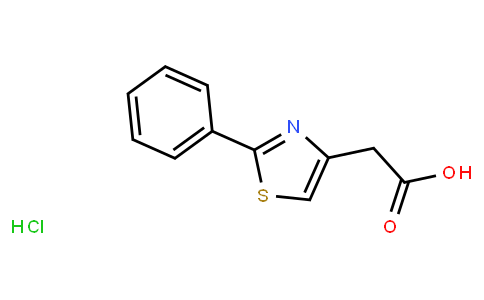 4-Thiazoleacetic acid, 2-phenyl-, hydrochloride (1:1)