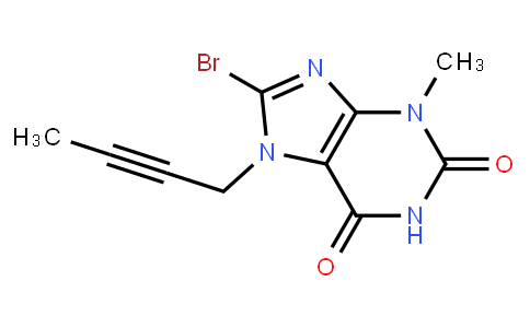 8-bromo-7-(but-2-ynyl)-3-methyl-1H-purine-2,6(3H,7H)-dione