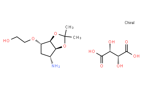 2-((3aR,4S,6R,6aS)-6-amino-2,2-dimethyltetrahydro-3aH-cyclopenta[d][1,3]dioxol-4-yloxy)ethanol L-tataric acid