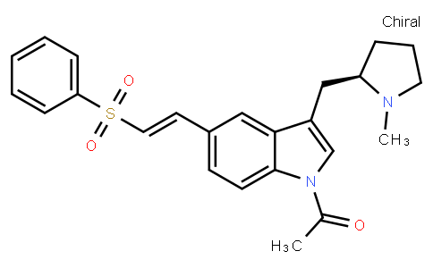 1-ACETYL-3-[((2R)-1-METHYLPYRROLIDIN-2-YL)METHYL]-5-[(E)-2-(PHENYLSULFONYL)VINYL]INDOLE