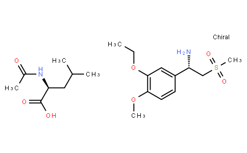 (S)-2-(3-ethoxy-4-methoxyphenyl)-1-(methylsulphonyl)-eth-2-ylamine N-acetyl-L-leucine salt