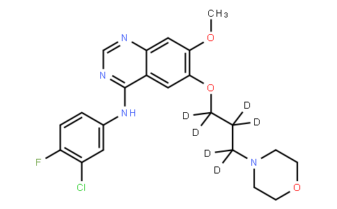 AP10024 | 1228664-49-0 | N-(3-Chloro-4-fluorophenyl)-6-(1,1,2,2,3,3-hexadeuterio-3-morpholin-4-ylpropoxy)-7-methoxyquinazolin-4-amine