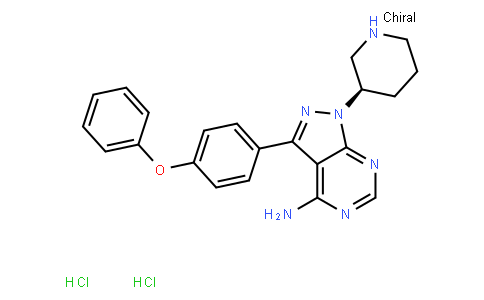 (R)-3-(4-phenoxyphenyl)-1-(piperidin-3-yl)-1H-pyrazolo[3,4-d]pyrimidin-4-amine dihydrochloride