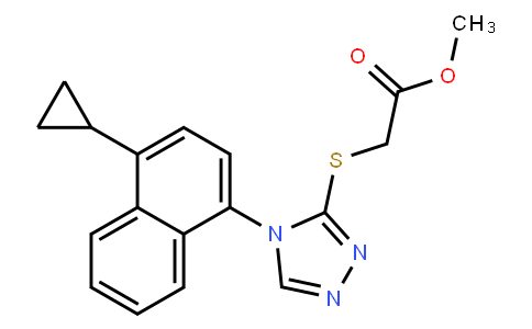 Methyl 2-[[4-(4-cyclopropylnaphthalen-1-yl)-4H-1,2,4-triazol-3-yl]thio]acetate