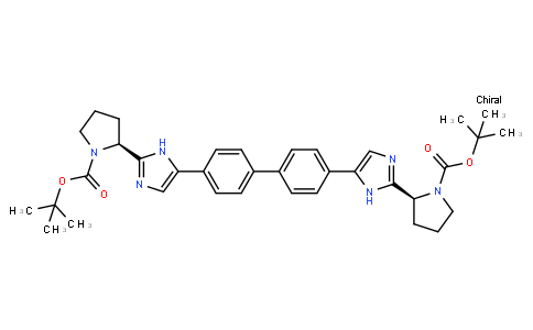 AP10182 | 1007882-23-6 | di-tert-butyl (2S,2'S)-2,2'-(4,4'-biphenyldiylbis(1H-imidazole-5,2-diyl))di(1-pyrrolidinecarboxylate)