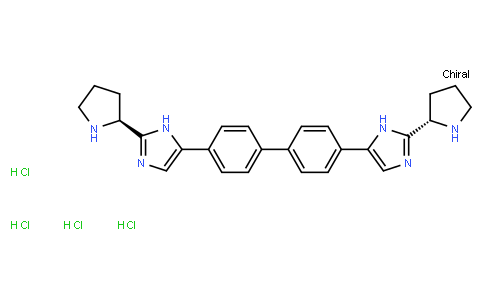 AP10183 | 1009119-83-8 | 2-((2S)-Pyrrolidin-2-yl)-5-(4-(4-(2- ((2S)-pyrrolidin-2-yl)-1H-imidazol -5-yl)phenyl)phenyl)-1himidazole tetrahydrochloride