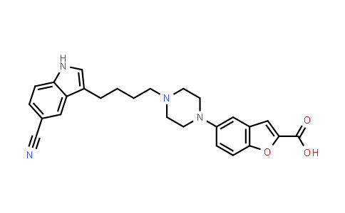 5-(4-(4-(5-cyano-1H-indol-3-yl)butyl)piperazin-1-yl)benzofuran-2-carboxylic acid