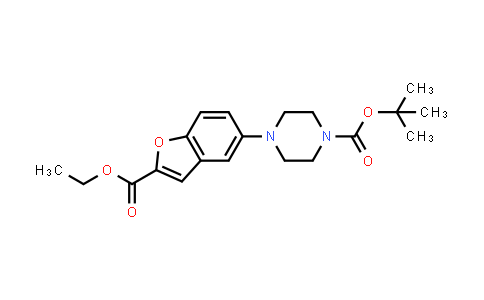 AP10512 | 183288-43-9 | 5-[4-(tert-butoxycarbonyl)-1-piperazinyl]benzofuran-2-carboxylic acid ethyl ester