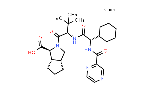 AP10532 | 402958-98-9 | (1S,3aR,6aS)-2-((S)-2-((S)-2-cyclohexyl-2-(pyrazine-2-carboxamido)acetamido)-3,3-dimethylbutanoyl)octahydrocyclopenta[c]pyrrole-1-carboxylic acid