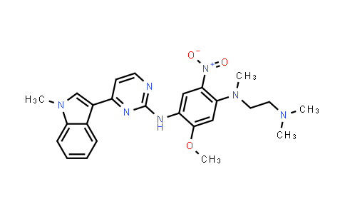 N-(2-dimethylamino-ethyl)-2-methoxy-N-methyl-N-[4-(1-methyl-1h-indol-3-yl)-pyrimidin-2-yl]-5-nitro-benzene-1,4-diamine