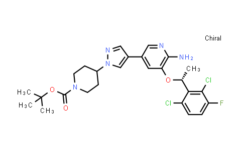 (R)-tert-butyl 4-(4-(6-amino-5-(1-(2,6-dichloro-3-fluorophenyl)ethoxy)pyridine -3-yl)-1H-pyrazol-1-yl)piperidine-1-carboxylate