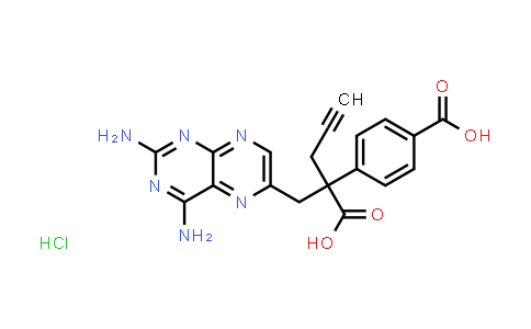 6-Pteridinepropanoic acid, 2,4-diamino-α-(4-carboxyphenyl)-α-2-propyn-1-yl-, hydrochloride