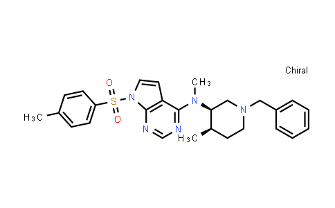 7H-Pyrrolo[2,3-d]pyrimidin-4-amine, N-methyl-N-[(3R,4R)-4-methyl-1-(phenylmethyl)-3-piperidinyl]-7-[(4-methylphenyl)sulfonyl]-