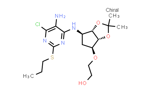 AP10622 | 376608-74-1 | Ethanol, 2-[[(3aR,4S,6R,6aS)-6-[[5-amino-6-chloro-2-(propylthio)-4-pyrimidinyl]amino]tetrahydro-2,2-dimethyl-4H-cyclopenta-1,3-dioxol-4-yl]oxy]-