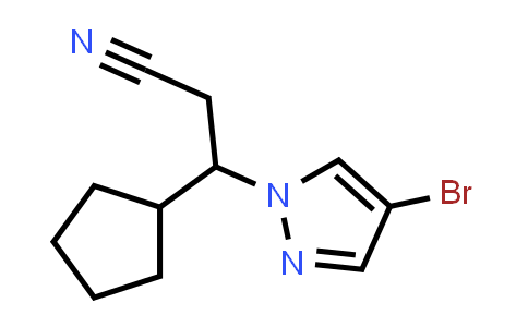 1H-Pyrazole-1-propanenitrile, 4-bromo-b-cyclopentyl-, (bR)-