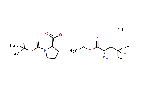 (S)-ethyl 2-amino-4-fluoro-4-methylpentanoate (R)-1-(tert-butoxycarbonyl)pyrrolidine-2-carboxylate