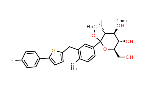 (3R,4S,5S,6R)-2-[3-[[5-(4-fluorophenyl)thiophen-2-yl]methyl]-4-methylphenyl]-6-(hydroxymethyl)-2-methoxyoxane-3,4,5-triol