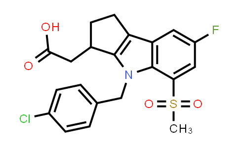 4-[(4-chlorophenyl)methyl]-7-fluoro-1,2,3,4-tetrahydro-5-(methylsulfonyl)-Cyclopent[b]indole-3-acetic acid