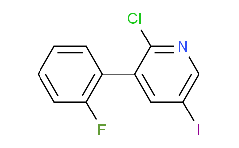 2-Chloro-3-(2-fluorophenyl)-5-iodopyridine