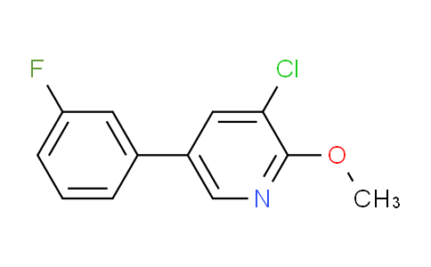 3-Chloro-5-(3-fluorophenyl)-2-methoxypyridine