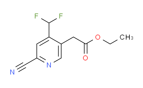 Ethyl 2-cyano-4-(difluoromethyl)pyridine-5-acetate