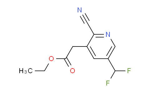 Ethyl 2-cyano-5-(difluoromethyl)pyridine-3-acetate
