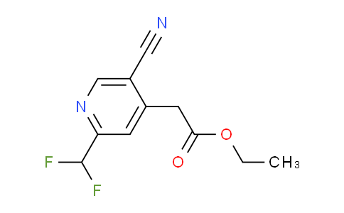 Ethyl 5-cyano-2-(difluoromethyl)pyridine-4-acetate