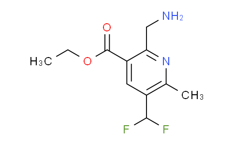 Ethyl 2-(aminomethyl)-5-(difluoromethyl)-6-methylpyridine-3-carboxylate