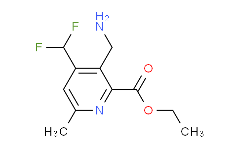 Ethyl 3-(aminomethyl)-4-(difluoromethyl)-6-methylpyridine-2-carboxylate