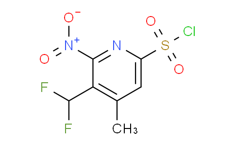 3-(Difluoromethyl)-4-methyl-2-nitropyridine-6-sulfonyl chloride