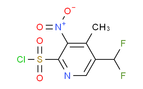 5-(Difluoromethyl)-4-methyl-3-nitropyridine-2-sulfonyl chloride