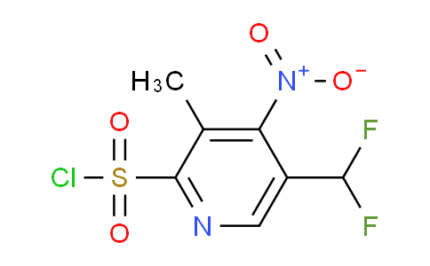 5-(Difluoromethyl)-3-methyl-4-nitropyridine-2-sulfonyl chloride