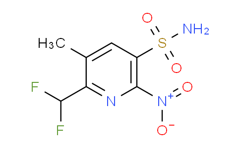 2-(Difluoromethyl)-3-methyl-6-nitropyridine-5-sulfonamide