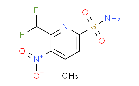 2-(Difluoromethyl)-4-methyl-3-nitropyridine-6-sulfonamide