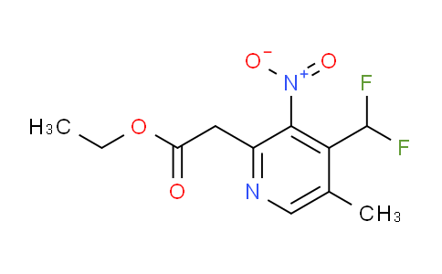 Ethyl 4-(difluoromethyl)-5-methyl-3-nitropyridine-2-acetate