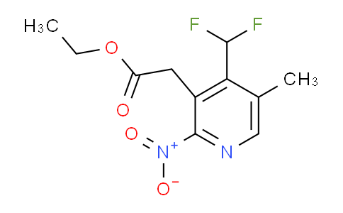 Ethyl 4-(difluoromethyl)-5-methyl-2-nitropyridine-3-acetate