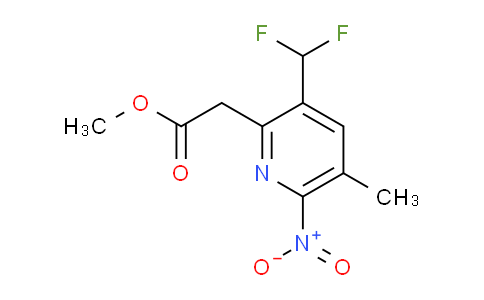 Methyl 3-(difluoromethyl)-5-methyl-6-nitropyridine-2-acetate